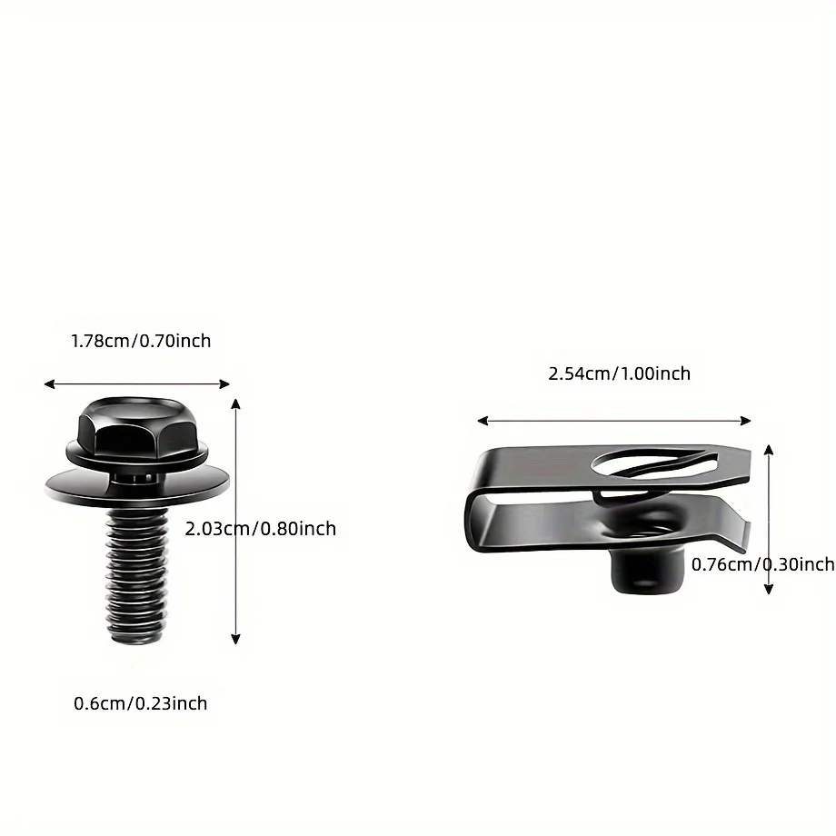 30/50pcs Heavy-Duty Rust-Resistant Metal U-Shaped Clamps for Bumper & Fender Secure Fixing Kit