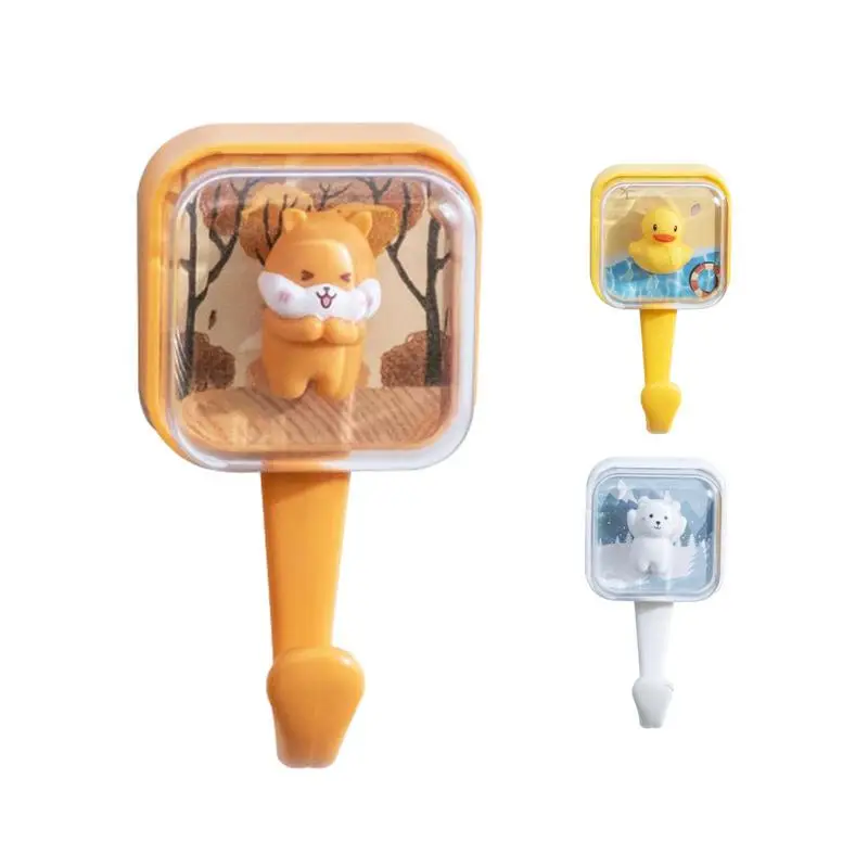 

Милый мультяшный настенный крючок с прыгающим животным, крючок для пальто, крючок для ключа, зонта, вешалки для полотенец, настенные крючки, кухонный Органайзер