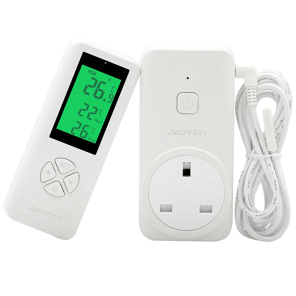 DIGITEN Plug in Thermostat Wireless Thermostat Outlet Greenhouse Thermostat  Remote Control Heating Mat Temperature Controller Ou - AliExpress