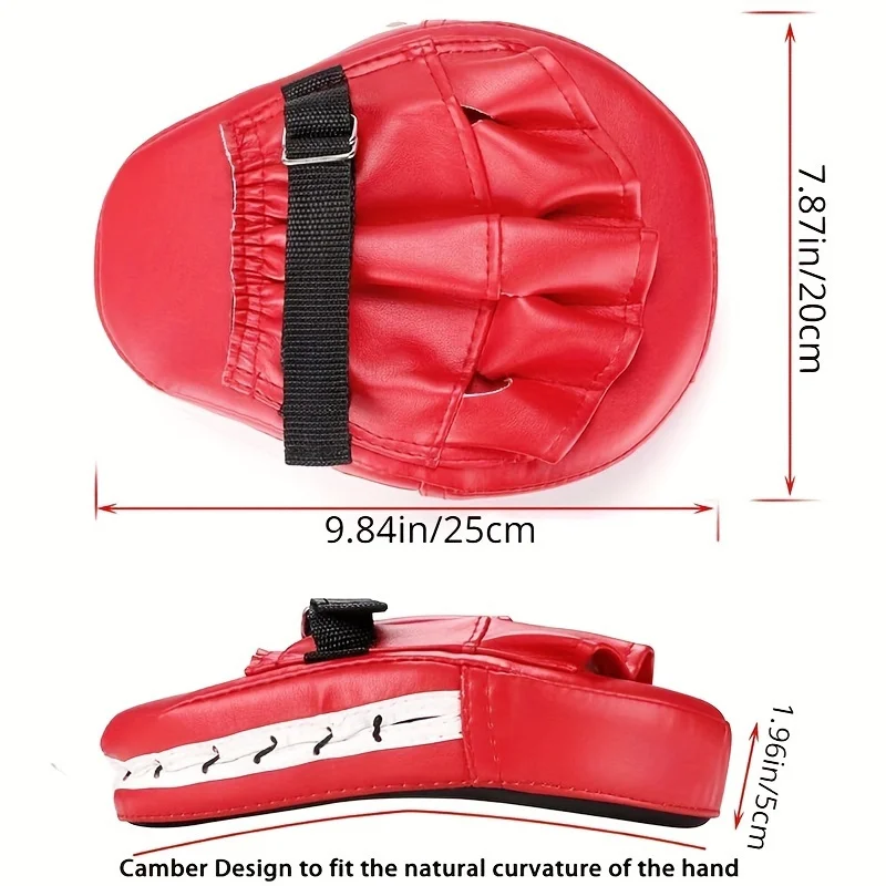 Professional Boxing Impact Pu Curved Hand Target Shock-Absorbing Training Hand Pad Martial Arts Target for Karate Boxing Mma Muay Thai Fighting Sports Training Bezel