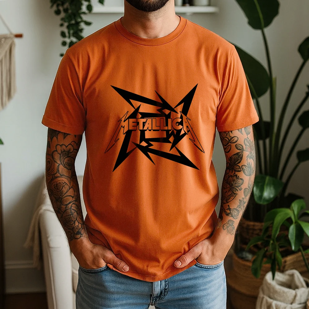 Oversized Breathable Heavy Metal Rock Punk Style 100% Cotton T-Shirt