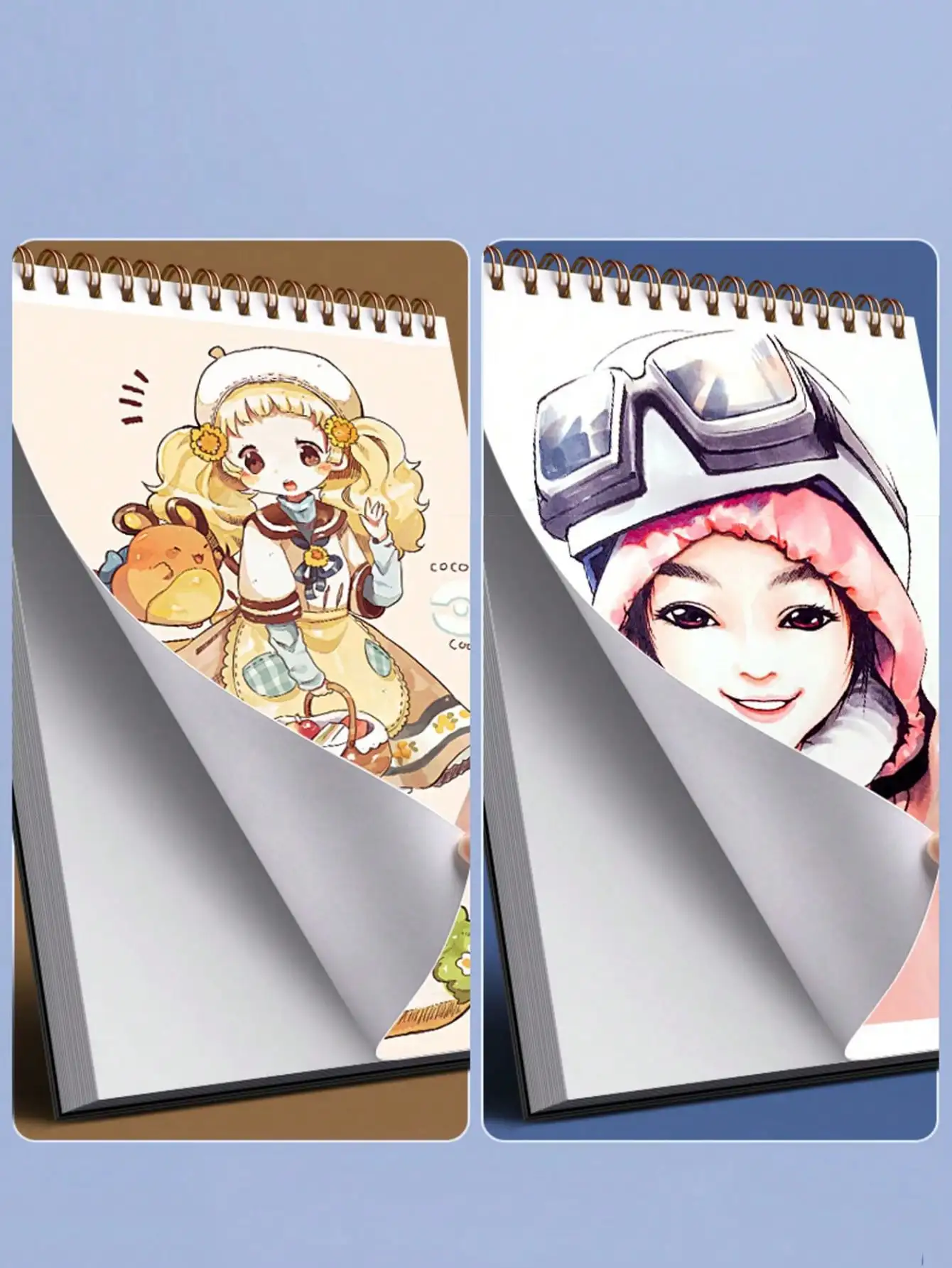 Bview Art 1pcs 130gsm 60sheets Hard Cover spiral Bleedproof Marker