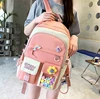 5 Pcs/Set Harajuku Kawaii Kids School Backpack Cute Women's Bagpack Bookbag Laptop Bag For Teenage Girls Students Bag Rucksack 5