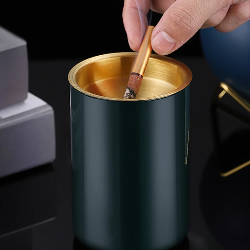 Detachable Stainless Steel Ashtray Creative Funnel Windproof Car Living Room Office Home Decor