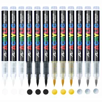 3pc Guangna8101 straight liquid soft-head acrylic marker pen opaque color stackable marker pen graffiti painting art paint brush