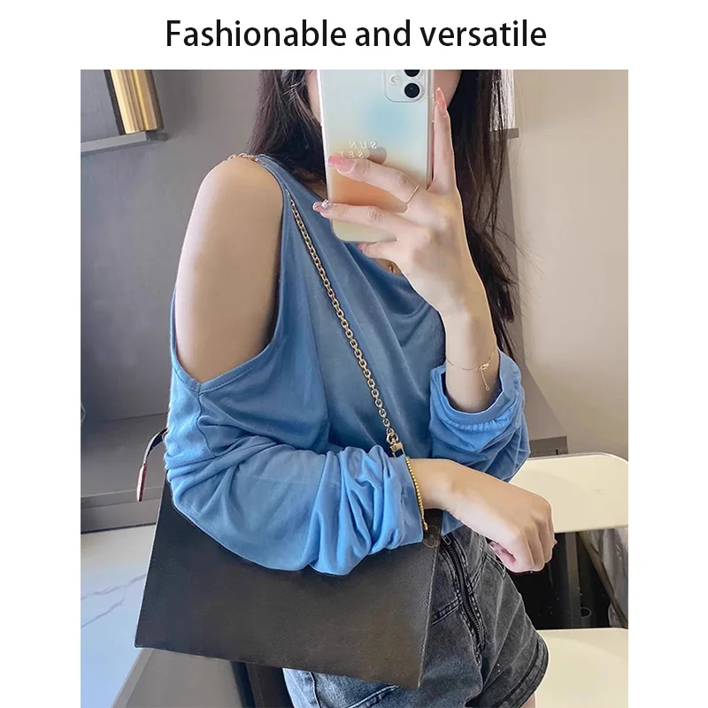 Golden Bag Chain Accessories Metal Extension Chains Underarm Crossbody Shoulder Belt Replacement Bags Strap For Women's Bag