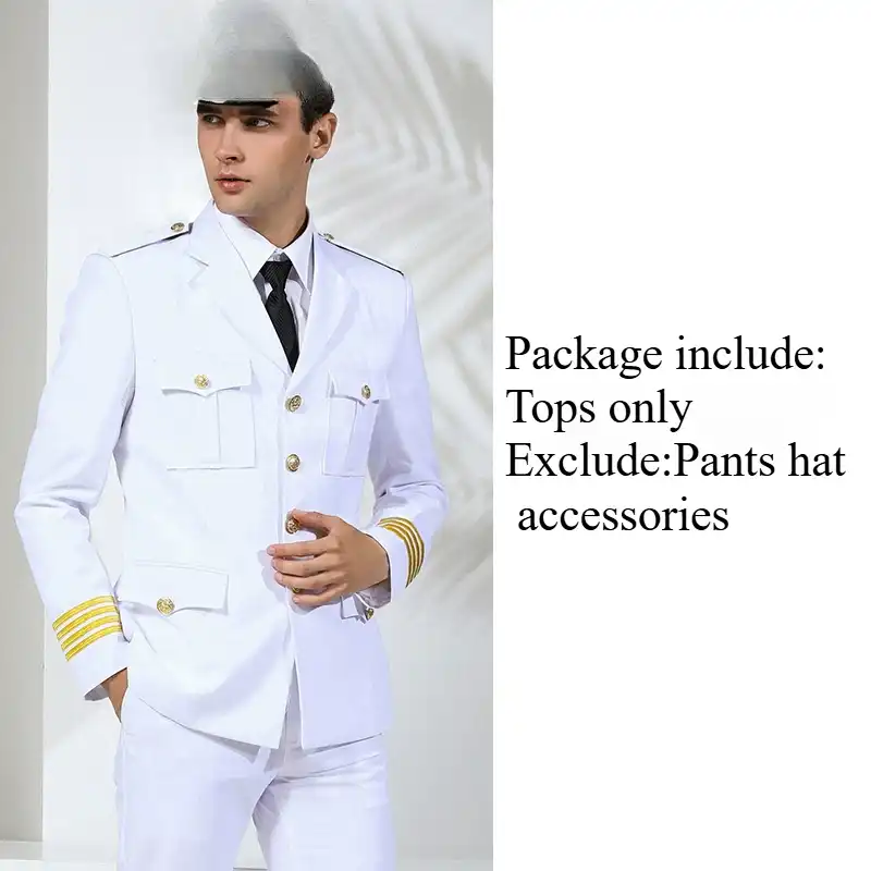 US Navy Military Uniform Yacht Captain Suit Dinner Costume