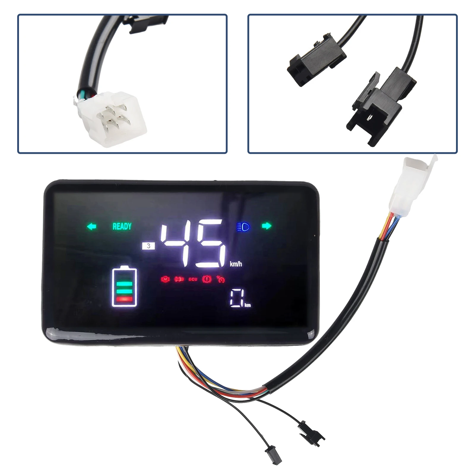 Description Picture 2 of item1pc E-bike LCD Display Motor Speedmeter Screen 48-72V E-Bike Electric Bike Scooter Motor Meter LCD Display Bicycle Accessories