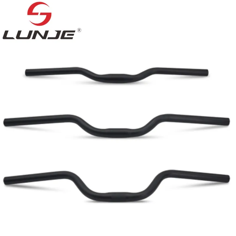 

LUNJE Bicycle Handlebar 25.4 * 600 Lift 30/50/70/90/120/160/190mm Swallow Shaped Aluminum Alloy MTB Bike Handle Bar Bike Parts