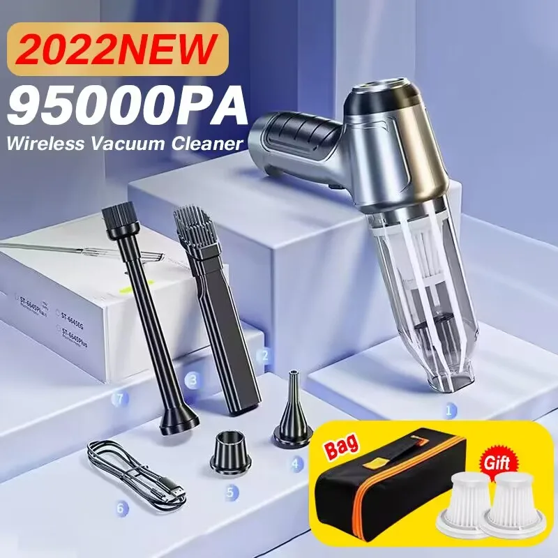 95000pa Wireless Car Vacuum Cleaner Handheld Mini Portable Robot Vacuum Cleaner For Car Home