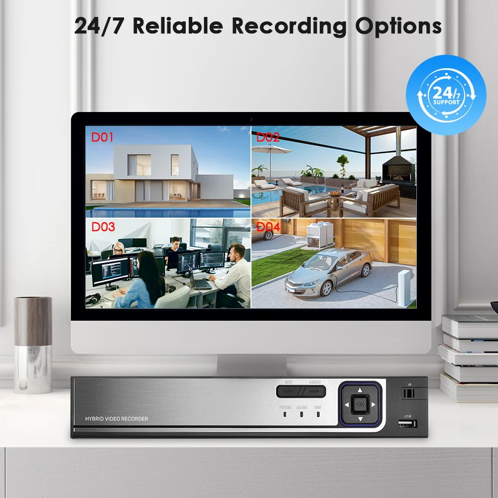 BESDER H.265AI 4K UHD Output CCTV NVR 9CH 16CH 32CH 5MP Video Surveillance Network Recorder Motion Detect P2P Face Detection DVR network video recorder