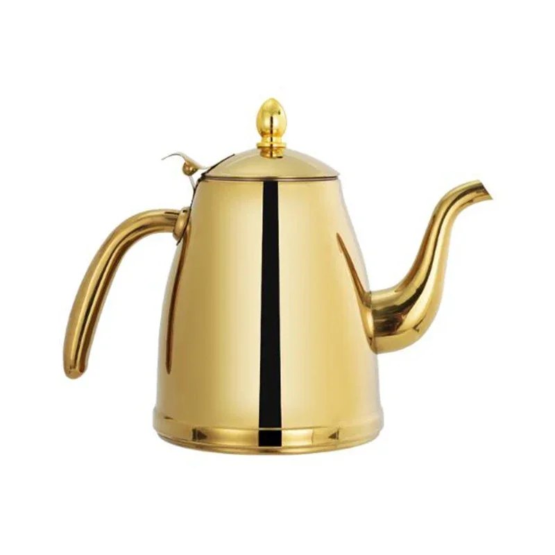 

Brand New Stainless Steel Tea Pot Coffee Pot With Filter Hotel Restaurant Induction Cooker Tea Kettle Water Pot 1L/1.5L