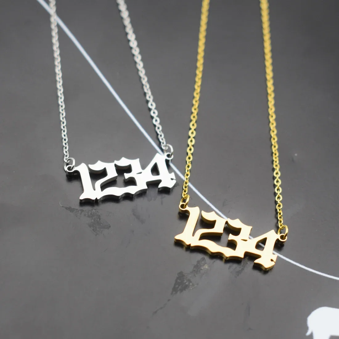 Angel Numbers Necklace - 111, 222, 333, 444, 555, 666, 777, 888, 999 In Stainless Steel | Gold Or Silver 7 thumbnail image