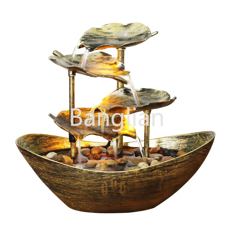 

Creative Desktop Lotus Leaf Ingot, Flowing Water Fountain Decoration, Living Room Screen, Foyer, Home Decoration