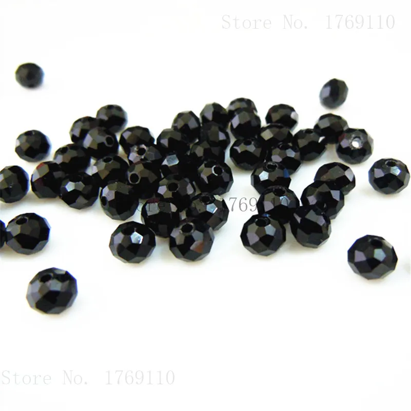 Olive Green Faceted Crystal Glass Rondelle Beads for Jewelry Making - 125pcs, 3x4mm