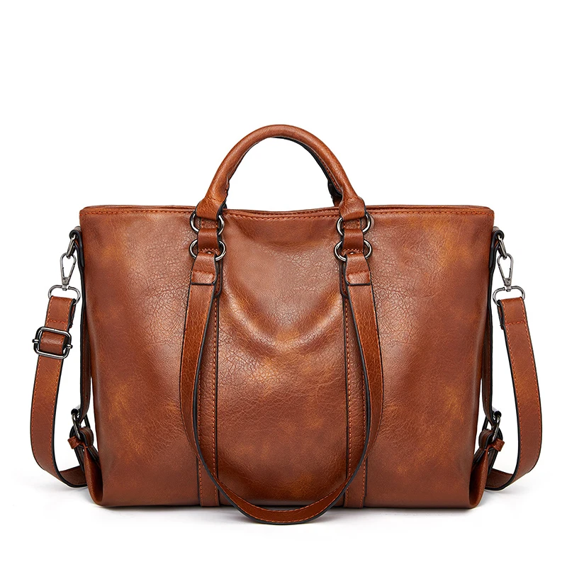 New Women Totes Bags For Femme Pu Leather Handbag For Women 2023 Designer Luxur Large Capacity Boston Shoulder Bag