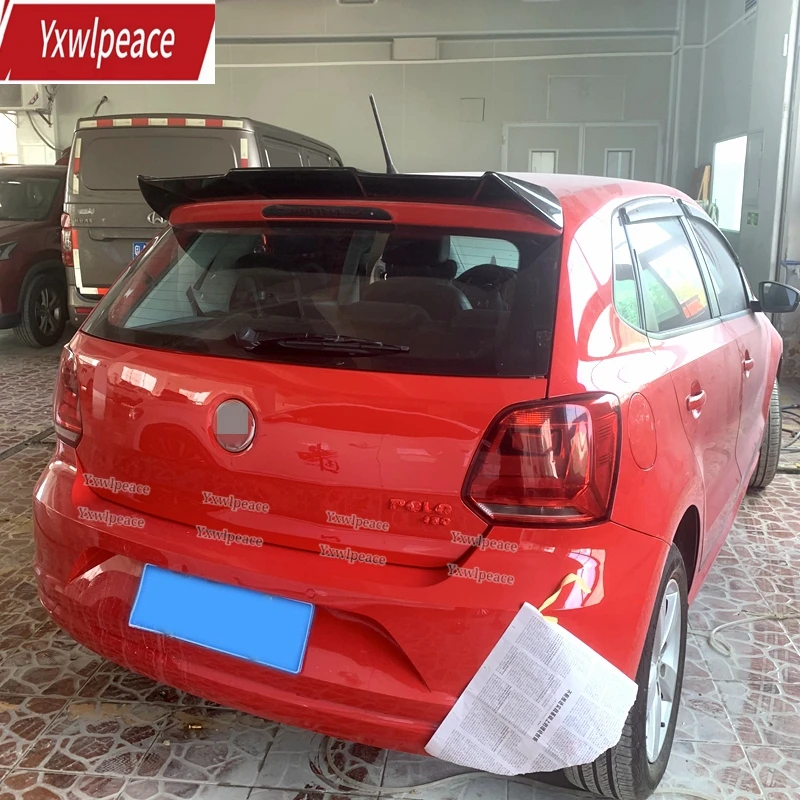 

For Volkswagen Polo 6R 2012 2013 2014 2015 2016 2017 2018 ABS Plastic Primer color Batman Style Rear Trunk Lip Roof Spoiler