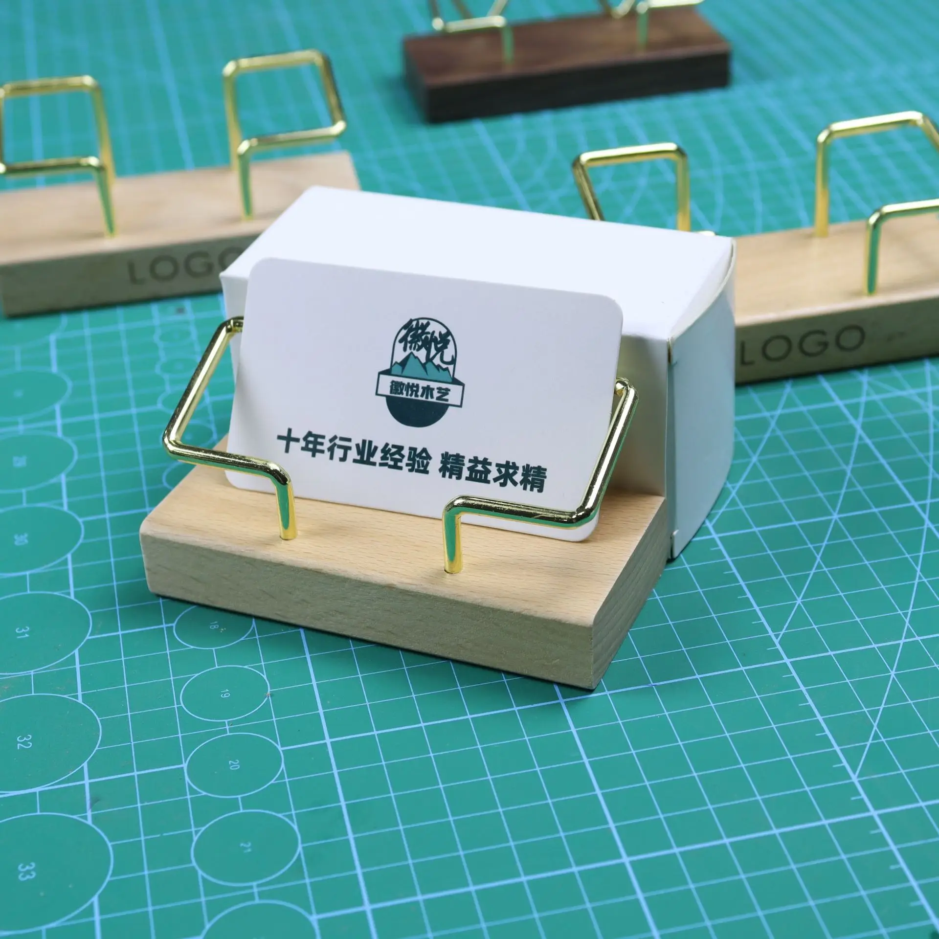 BlackWalnutBusinessCardBoxOfficeSuppliesBusinessOfficeCard