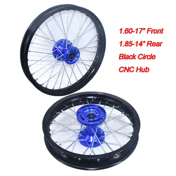1.60-17 inch 17" Front 1.85-14 inch 14" Rear Rims Aluminum Circle warehouseC Hub For KLX CRF Kayo BSE Dirt Pit Bike Motorcycle