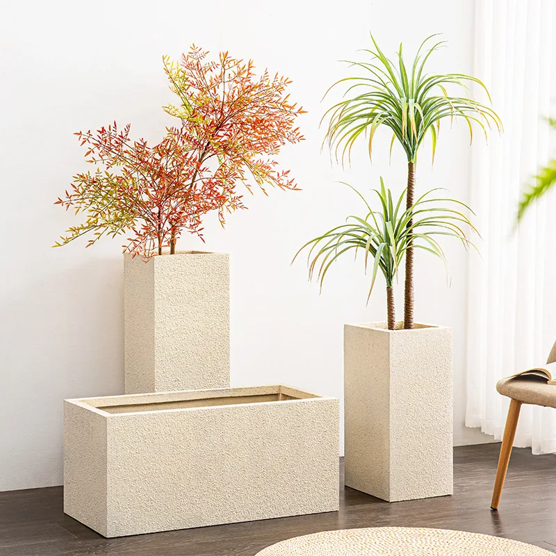 

Real stone paint cement flowerpot flower box home gardening home furnishings living room balcony household planting box magnesiu