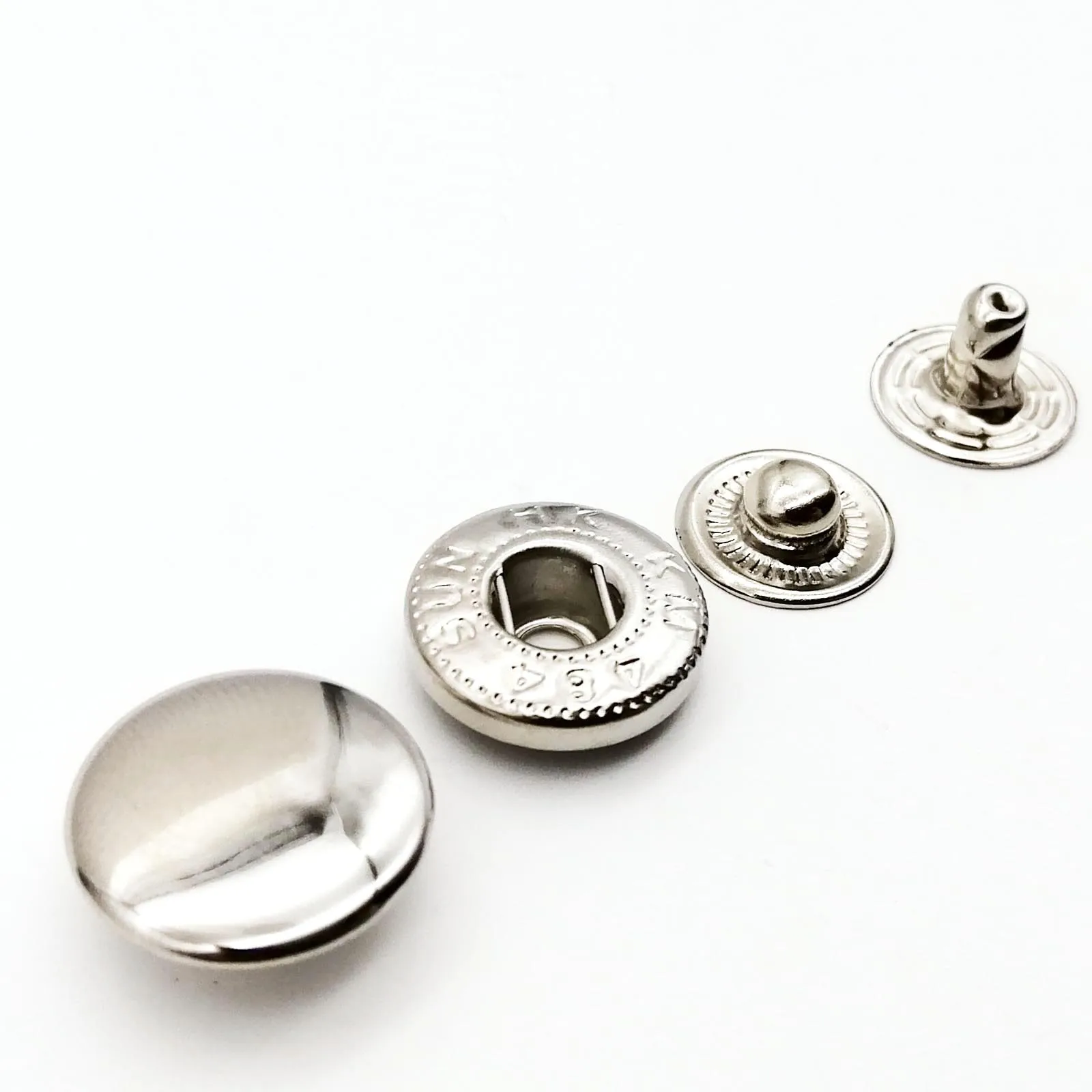 25 Sets of Metal Snap Fastener Button Press Poppers for Leather, Bags, Clothes, and Jacket Repair (No Sewing Required)