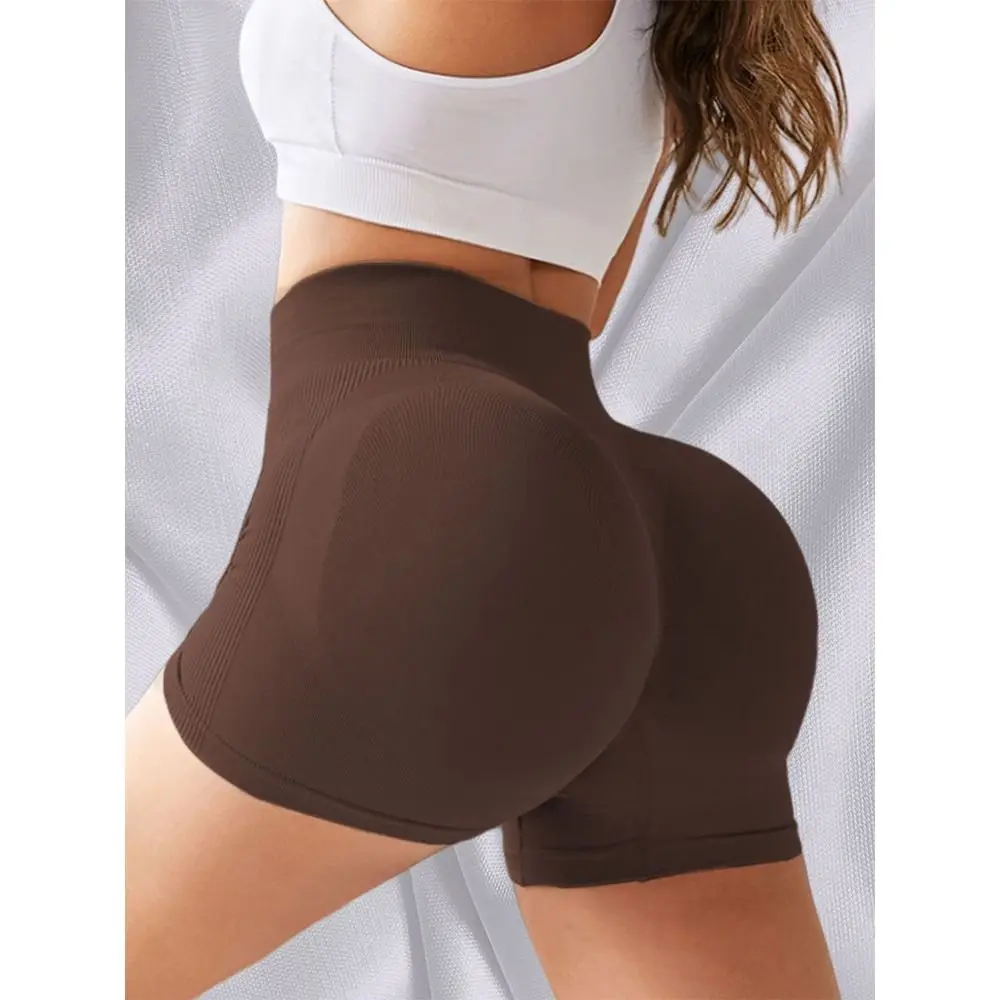 XS/S/M/LRibbed Women Impact Shorts Yoga Shorts Bum Workout Gym Low Waist Running Seamless Scrunch Bum Fashion
