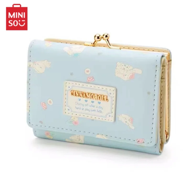

MINISO оригинальный Кошелек для карт с застежкой-молнией и милым рисунком в виде сердца для девочек, праздничный подарок для друга