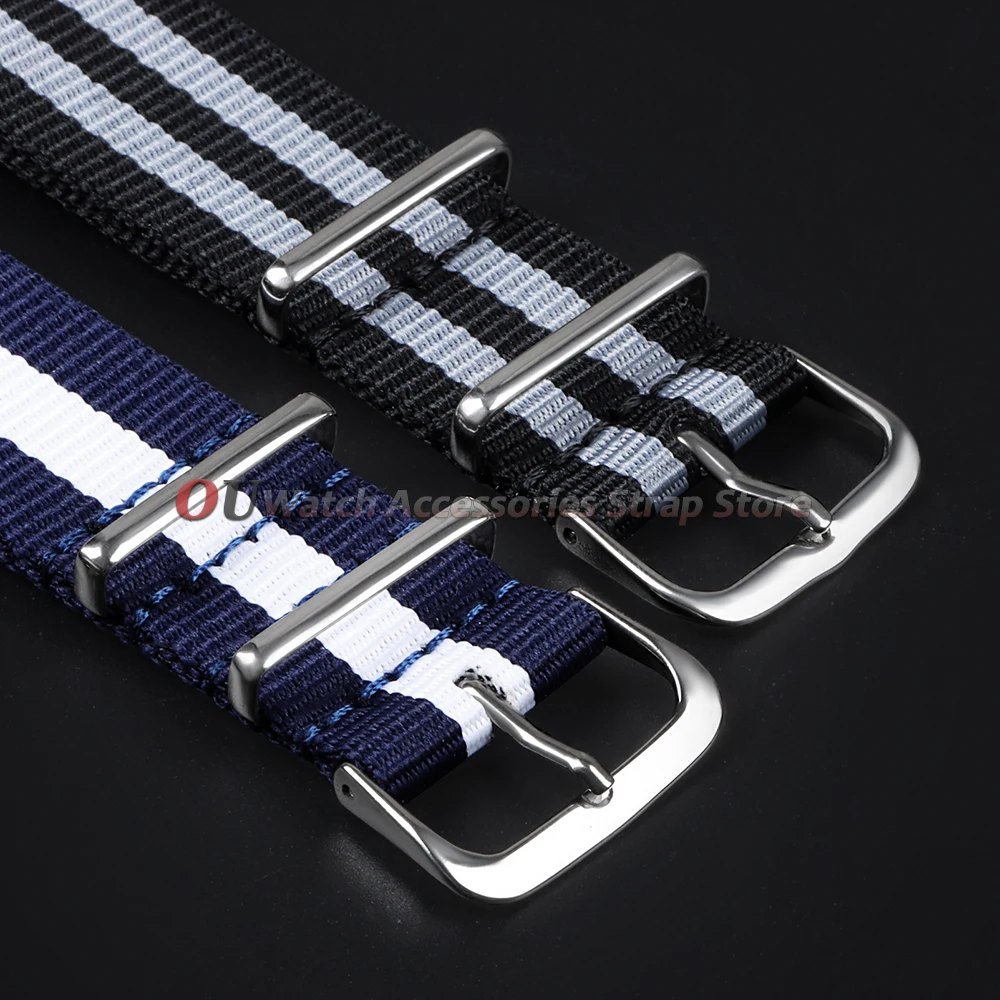Versatile Canvas Nylon Watch Strap – Universal One-Piece Loop Bracelet