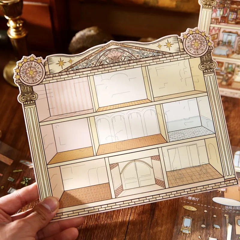 유럽풍 빈티지 미니어처 장면 스티커, 학생, 문구 및 공예 애호가 필수품, 수집에 좋습니다