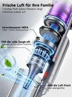 Aspirateur sans fil Tdyon Nova 680W 70000PA, autonomie de 75 minutes, batterie amovible, recharge murale autonome, pour poils d'animaux, tapis et maison 5