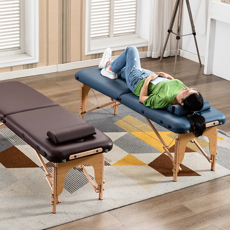 Speciality Physiotherapy Massage Bed Home Comfort Beauty Folding Massage Bed Portable Wooden Lit Pliant Salon Furniture WZ50MB