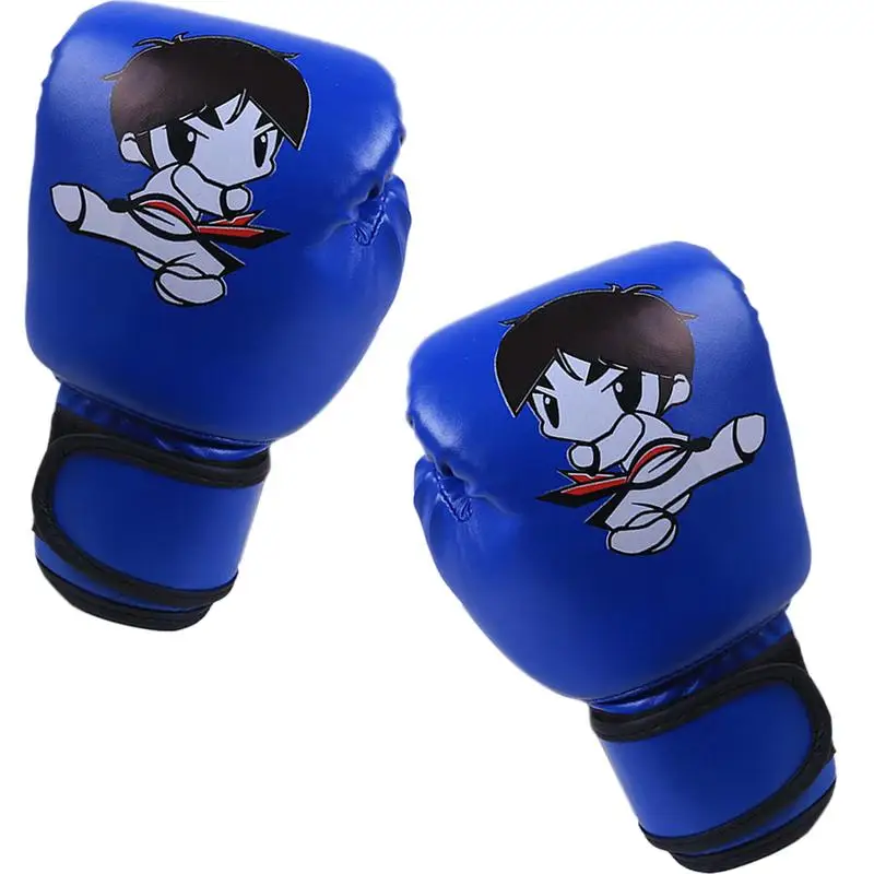 Boxing Gloves For Kids Cartoon Kickboxing Gloves PU Leather Sparring Gear For Kids Home Gym Training Device Muay Thai