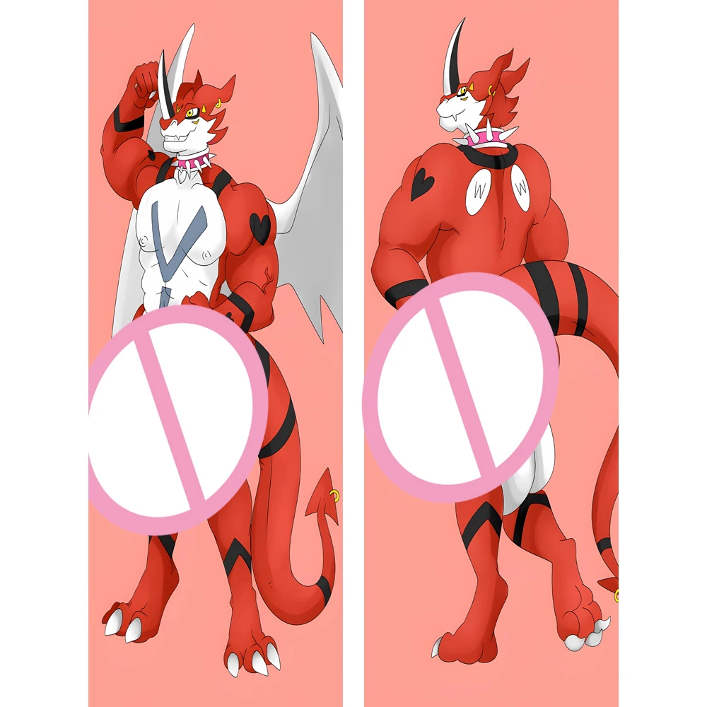 

Dakimakura Anime Fluffy Furry Guilmon (Digimon Adventure) Anime Dakimakura Pilowcase Accessories Cute Hugging Body Pillow Case