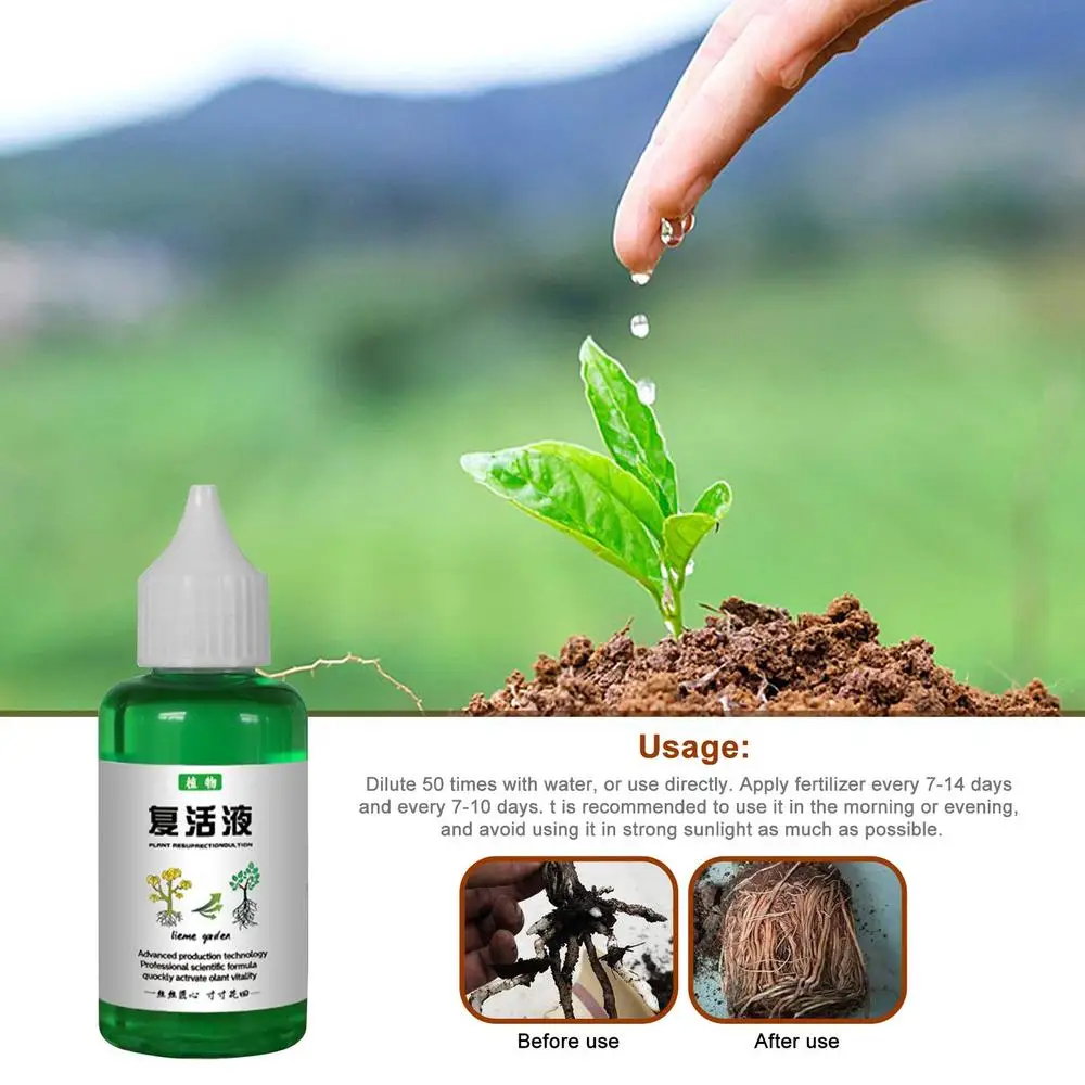 Description Picture 3 of item50ml Plant Revitalizer Resurrection Liquid High Concentrate Organic Soil Plant Rooting And Cutting Food Fertilizing Liquid