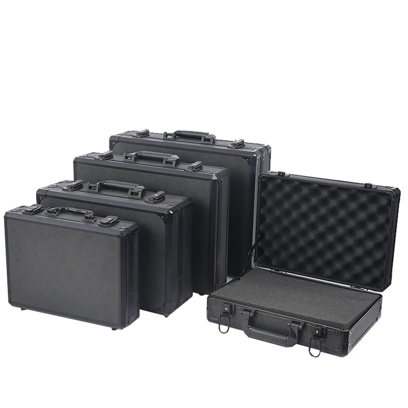 

Box file Outdoor With Tool Case Case Aluminum pre-cut Instrument sponge Portable Equipment Alloy Safety ToolBox Storage