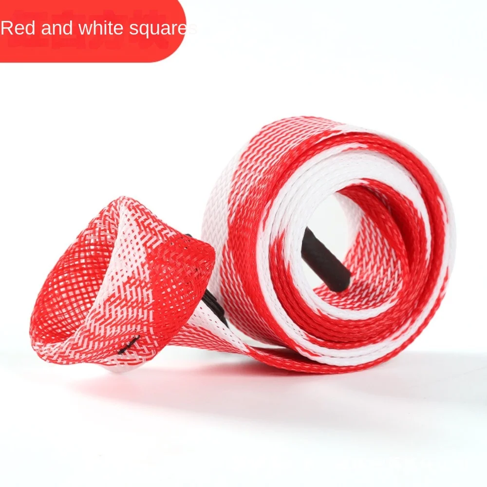 Description Picture 5 of itemBraided Mesh Pole Sock Braided Mesh Protector Telescopic PET Fishing Rod Protector 30mm*170cm Colorful Spinning Rod Sleeve