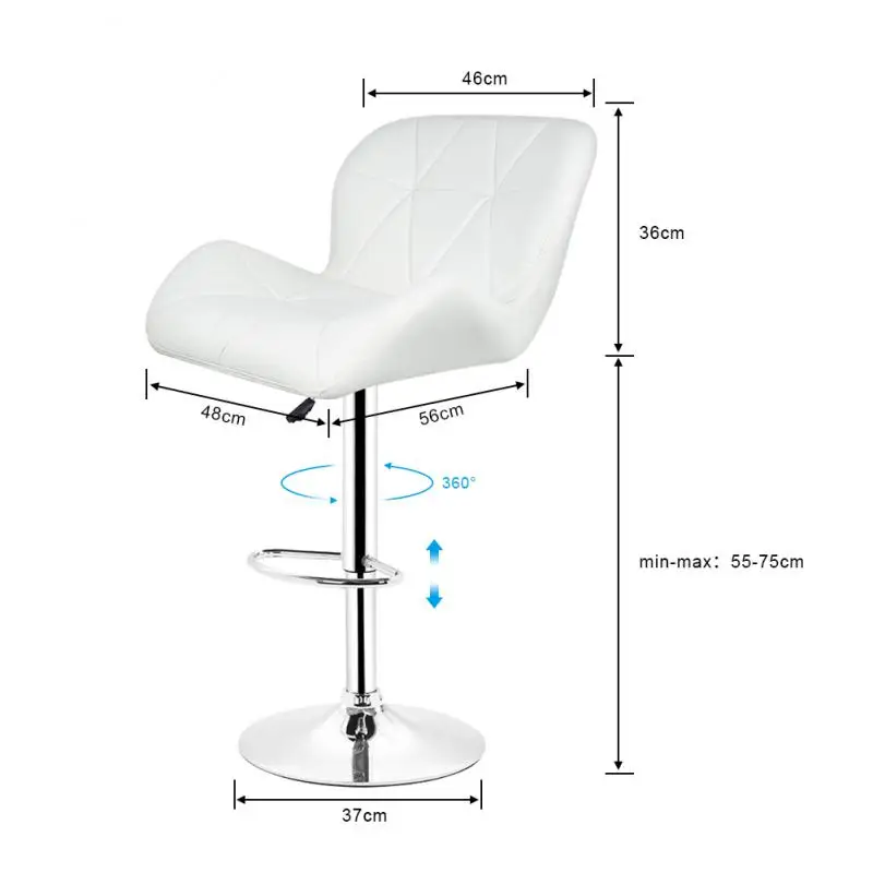 2 pz/set M sedia da Bar in stile moderno sgabelli da Bar con schienale alto girevole a 360 gradi con braccioli sedie da Bar Home Bar cucina HWC