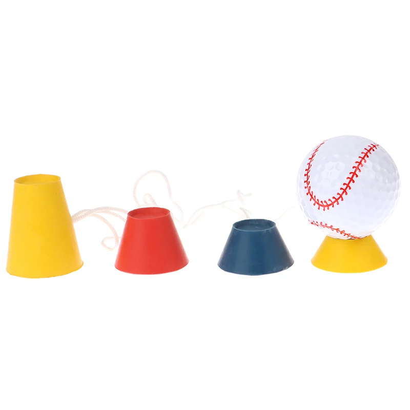 

4 In 1 Different Golf Tees Golf Winter Rubber Tee with Rope Golf Ball Holder