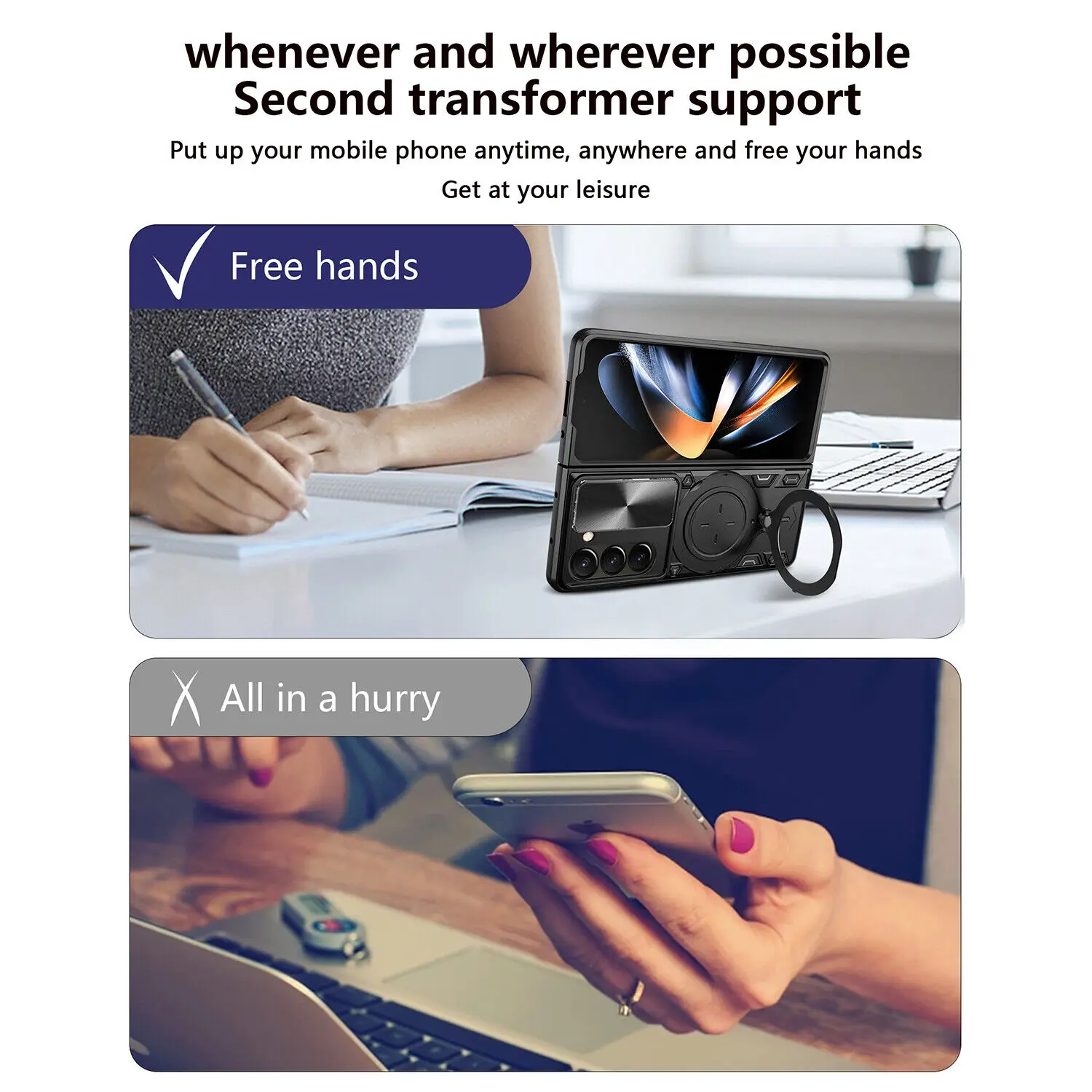 Coque de protection robuste pour samsung galaxy z fold avec pied_voghion.com