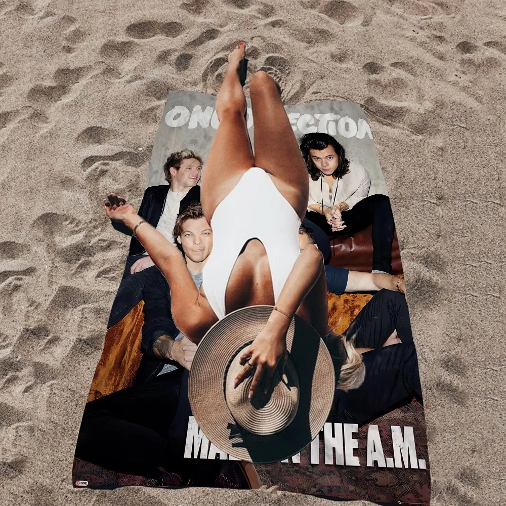 O-one Band Directions Music Cartoon Beach Towel Cute Kawaii Room Decor Bath Girls Children Hand Towels For Bathroom Shower 4