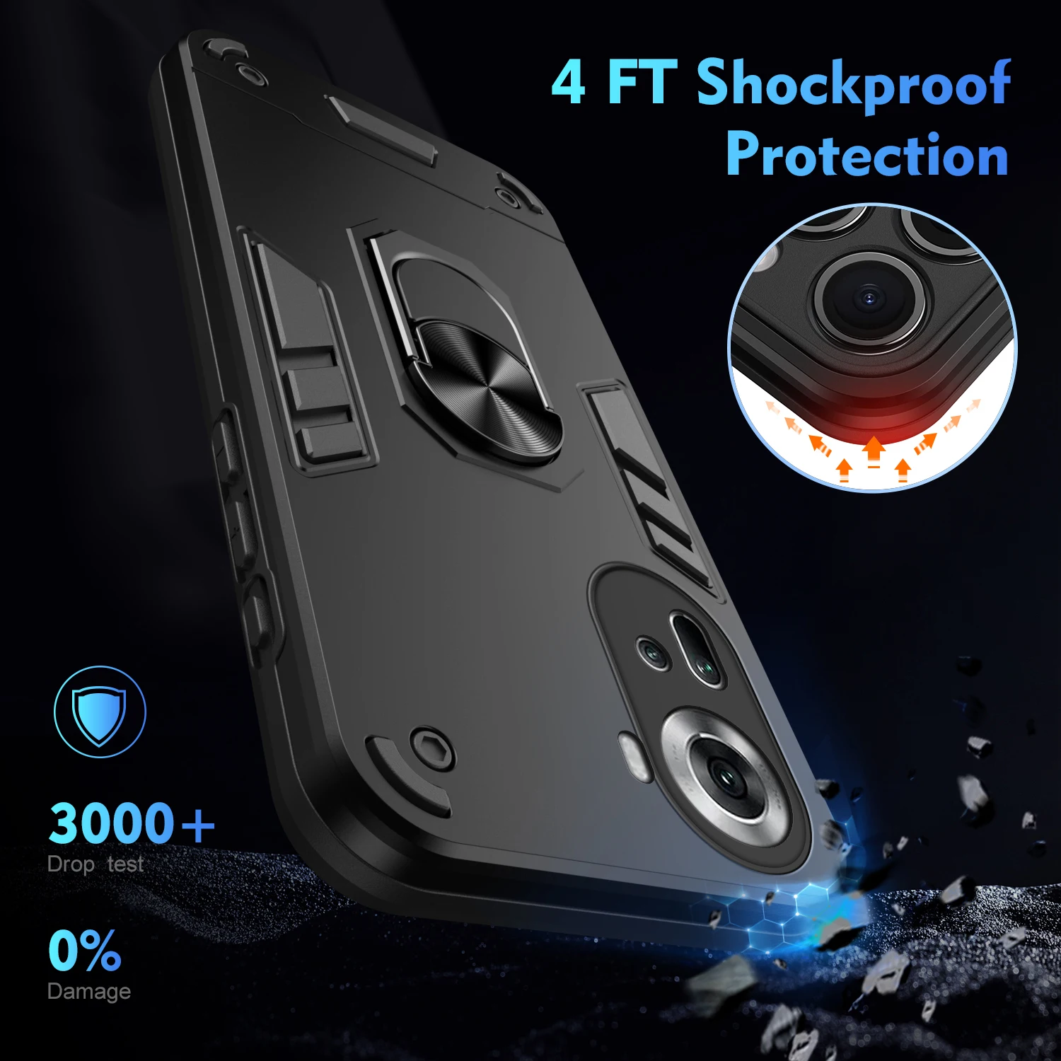 Luxurious Magnetic Phone Holder Case with Protective Bumper