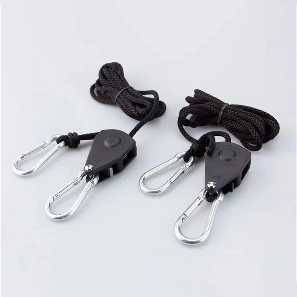 Adjustable Rope Clip Hanger Grow Light Rope Ratchet Hanger Yoyo For Indoor Growing Light Tent