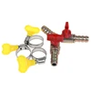 Y Type 3 Way Shut Off Ball Valve With Clamp Fitting Hose Barb Fuel Gas 10MM 5
