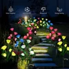 Solar Flower Light 5 Heads Rose Lawn Lamp Pathway Decorative Solar Waterproof for Outdoor Yard Patio Garden Landscape Decor 3