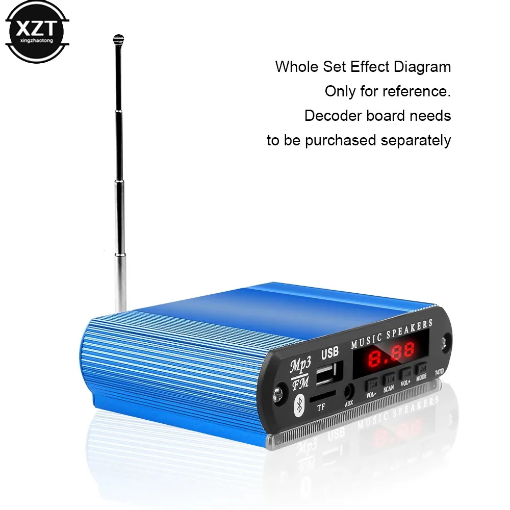 Aluminum Module Case Box for 12v Bluetooth-compatible WMA MP3 Decoder Board Shell Music Player for Car Radio Module USB FM TF