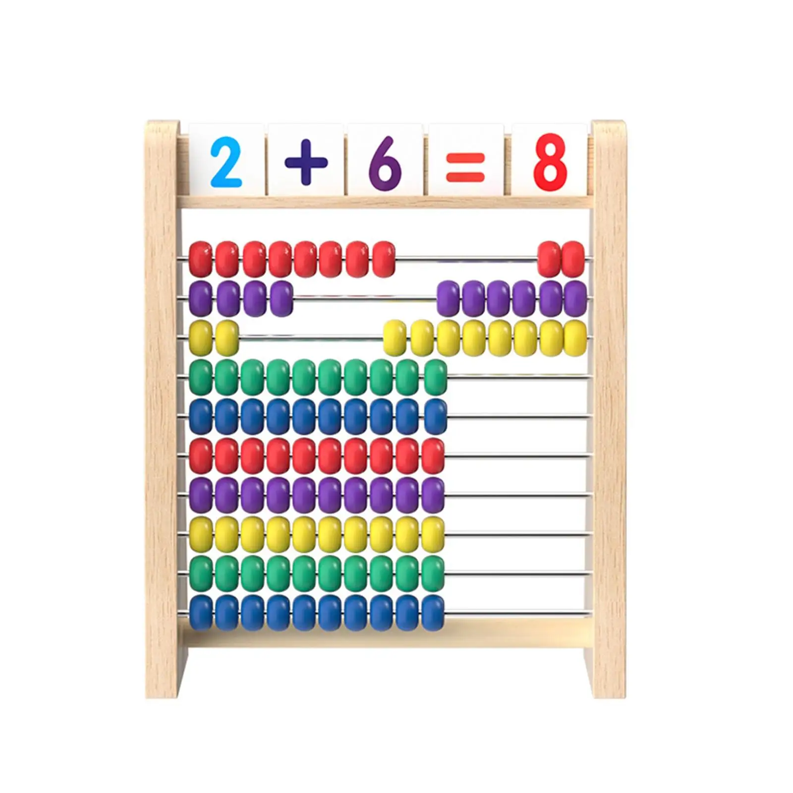 

Wooden Frame Abacus 10 Row Montessori Educational Counting Toy Math Learning Toys for Preschool Early Development Activity Toys