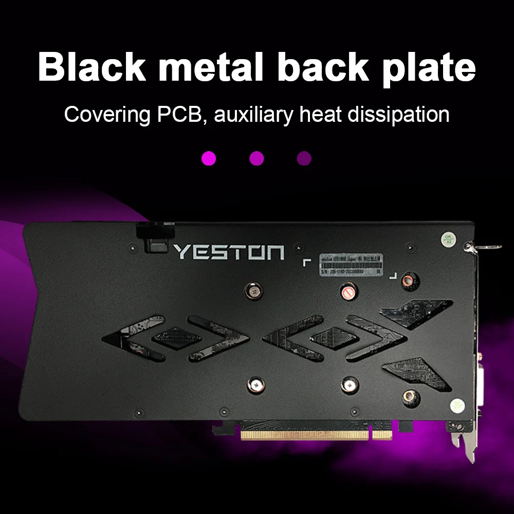Yeston GTX1660Ti Graphics Card 192Bit 6GB GDDR6 PCI-E 3.0 X16 DVI-D HD DisplayPort Video Cards for GeForce GTX 1660 Ti 6G