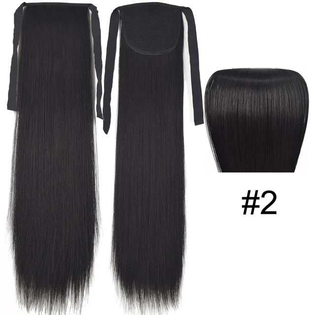 TOPREETY Synthetic Hair Fiber Heat Resistant Straight Ribbon Ponytail Hair Extension1006 #2