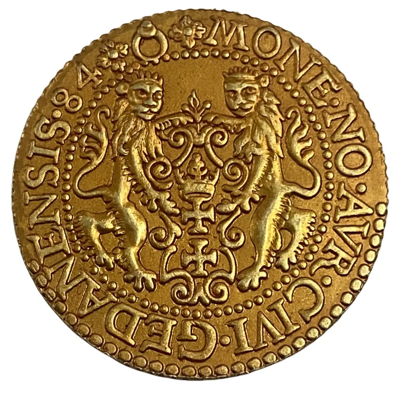 Polish&ndash;Lithuanian Commonwealth Dukat gdanski-Stefan Batory Gold Copy Coin