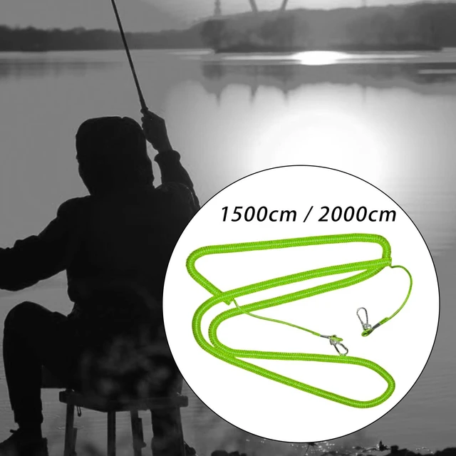 Retractable Coiled Tether Fishing Rope Coil Steel Wire Extension